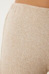 Yumoş Crop Bol Pantolon Örme Takım BEJ LAN0022