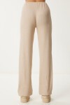 Yumoş Crop Bol Pantolon Örme Takım BEJ LAN0022