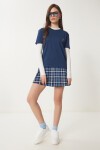 Ayıcık İşlemeli Pamuklu Örme T-shirt LACİVERT LCR0029