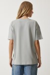 Bol Basic Pamuklu T-shirt TAŞ GRİSİ LBP0015
