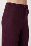 Geniş Paça Krinkıl Örme Pantolon MÜRDÜM LCI0057