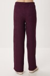 Geniş Paça Krinkıl Örme Pantolon MÜRDÜM LCI0057