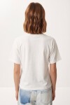 Gold Aksesuarlı Örme T-shirt EKRU LCR0119