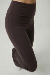 Katlanır Belli İspanyol Paça Örme Pantolon KAHVERENGİ LCR0105