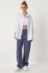 Oversize Basic Gömlek BEYAZ LDD0003