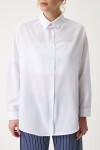 Oversize Basic Gömlek BEYAZ LDD0003