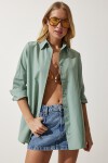 Oversize Basic Gömlek ÇAĞLA YEŞİLİ LDD0003
