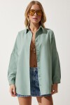 Oversize Basic Gömlek ÇAĞLA YEŞİLİ LDD0003