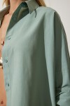 Oversize Basic Gömlek ÇAĞLA YEŞİLİ LDD0003