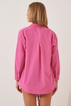 Oversize Basic Gömlek CANLI PEMBE LDD0003