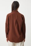 Oversize Basic Gömlek ÇİKOLATA LDD0003