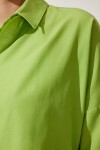 Oversize Basic Gömlek FISTIK YEŞİLİ LDD0003