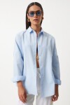 Oversize Basic Gömlek GÖK MAVİ LDD0003