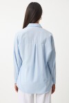 Oversize Basic Gömlek GÖK MAVİ LDD0003