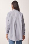 Oversize Basic Gömlek GRİ LDD0003
