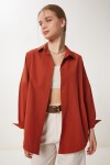 Oversize Basic Gömlek KİREMİT LDD0003