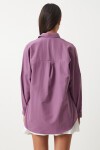 Oversize Basic Gömlek KOYU LİLA LDD0003