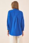 Oversize Basic Gömlek KOYU MAVİ LDD0003