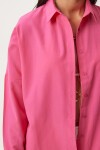 Oversize Basic Gömlek KOYU PEMBE LDD0003