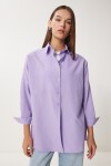 Oversize Basic Gömlek LİLA LDD0003