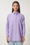 Oversize Basic Gömlek LİLA LDD0003