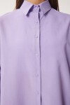 Oversize Basic Gömlek LİLA LDD0003