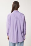 Oversize Basic Gömlek LİLA LDD0003