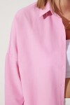 Oversize Basic Gömlek PEMBE LDD0003
