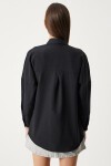 Oversize Basic Gömlek SİYAH LDD0003