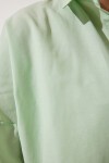 Oversize Basic Gömlek UÇUK YEŞİL LDD0003