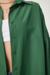 Oversize Basic Gömlek ZÜMRÜT YEŞİLİ LDD0003