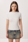 2’li Paket Bisiklet Yaka Basic Örme T-shirt KAHVERENGİ KEMİK LDZ0066