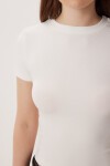 2’li Paket Bisiklet Yaka Basic Örme T-shirt SİYAH KEMİK LDZ0066