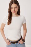2’li Paket Kayık Yaka Basic Örme Bluz KAHVERENGİ KEMİK LDZ0064