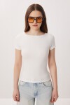 2’li Paket Kayık Yaka Basic Örme Bluz SİYAH KEMİK LDZ0064