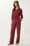 Bağlama Detaylı Dokulu Alt-Üst Takım MÜRDÜM LCI0067