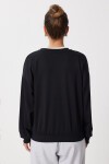 Basic Mevsimlik Modal Sweatshirt SİYAH LEN0026