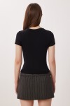 Bisiklet Yaka Basic Örme T-shirt SİYAH LDZ0067