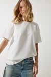Bol Basic Pamuklu T-shirt BEYAZ LBP0015