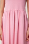 Halter Yaka Basic Yazlık Örme Elbise PEMBE LCR0053