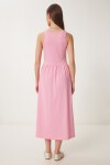 Halter Yaka Basic Yazlık Örme Elbise PEMBE LCR0053