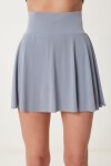 İçi Şortlu Örme Mini Tenis Etek GRİ LDZ0036