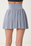 İçi Şortlu Örme Mini Tenis Etek GRİ LDZ0036
