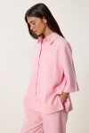 Keten Gömlek Pantolon Takım PEMBE LDP0058