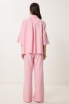 Keten Gömlek Pantolon Takım PEMBE LDP0058