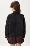 Polo Yaka Süet Ceket SİYAH LDP0088