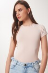Bedene Oturan Sandy Örme T-shirt AÇIK PEMBE LJF0002
