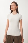 Bedene Oturan Sandy Örme T-shirt TAŞ LJF0001