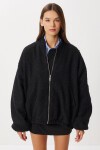 Buklet Oversize Bomber Ceket SİYAH LFG0165
