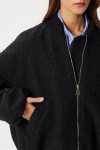 Buklet Oversize Bomber Ceket SİYAH LFG0165